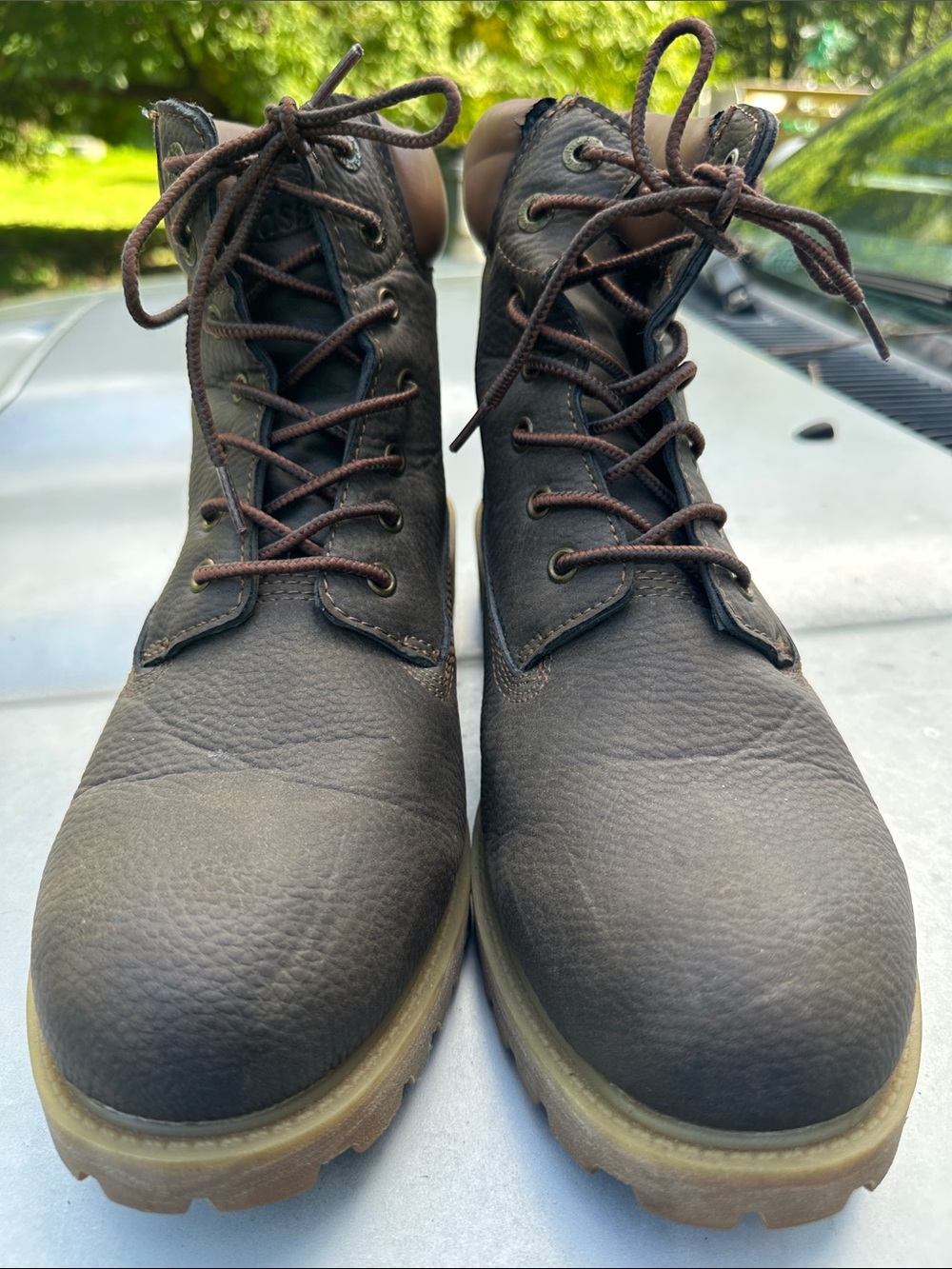 Bass Brown Leather Lace-Up Work Boots
